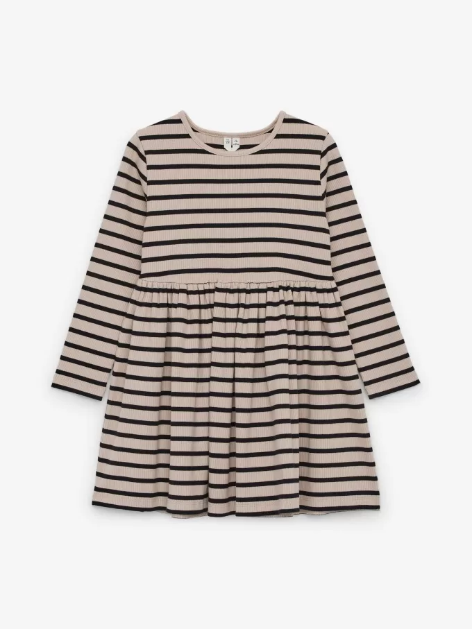 Vestido de canalé de algodón