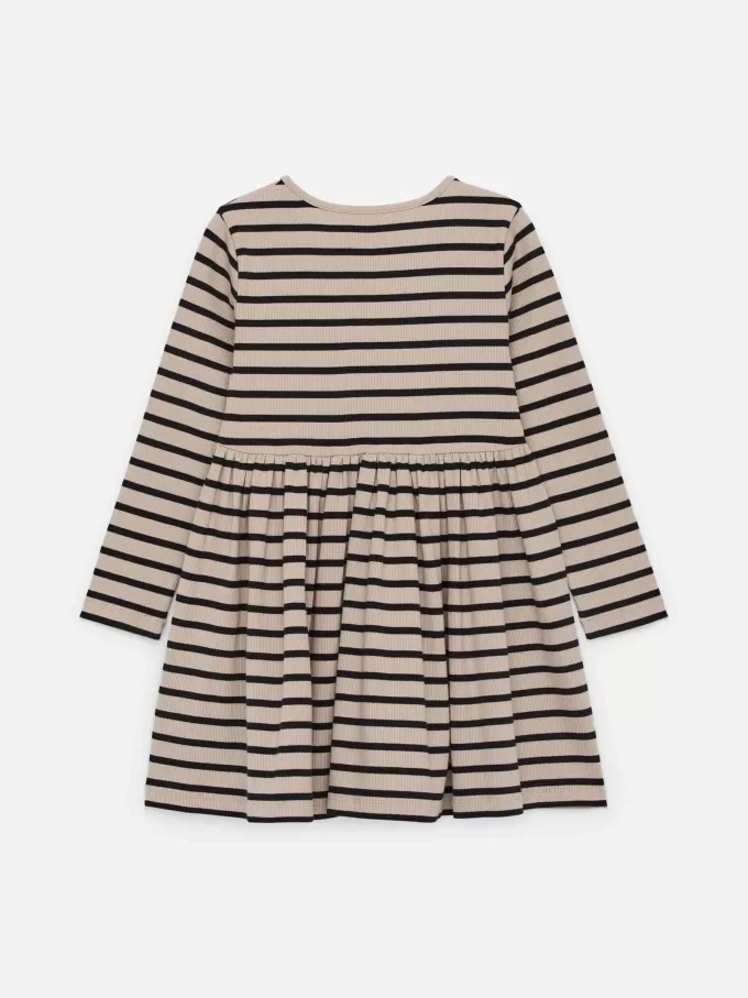 Vestido de canalé de algodón