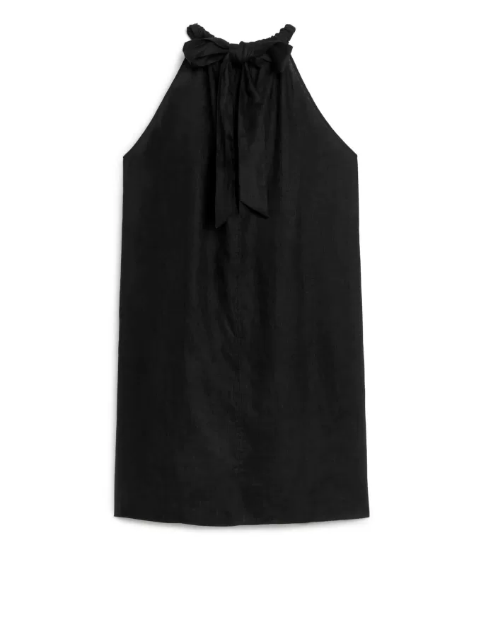 Vestido de lino con lazo Vestido de lino con lazo