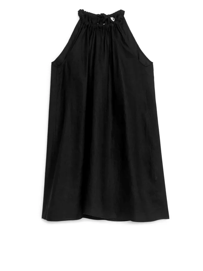 Vestido de lino con lazo Vestido de lino con lazo