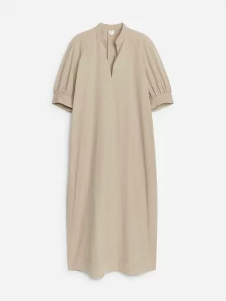 Vestido largo con mangas abullonadas