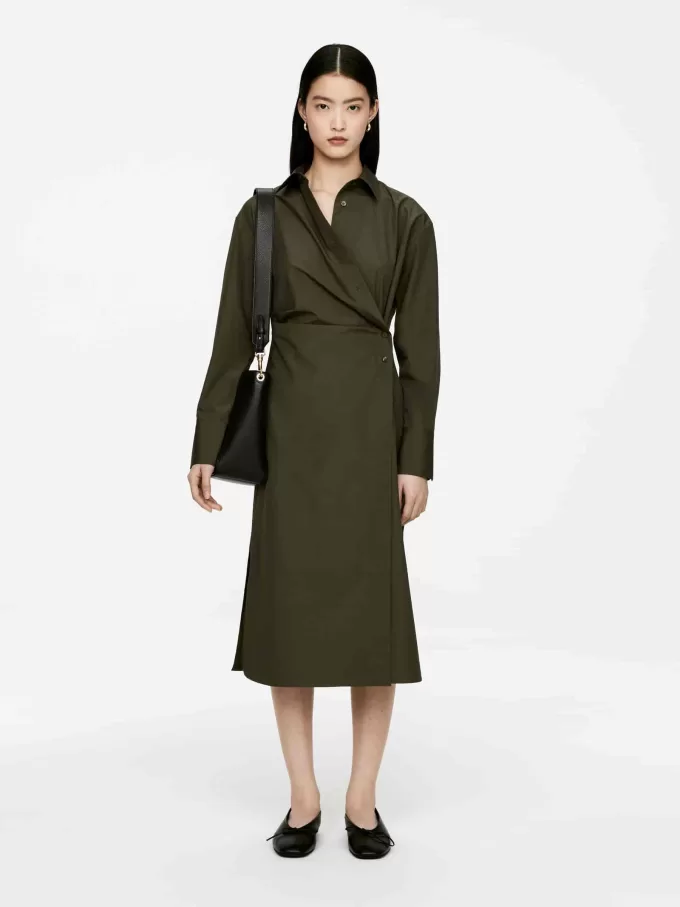 Vestido midi cruzado