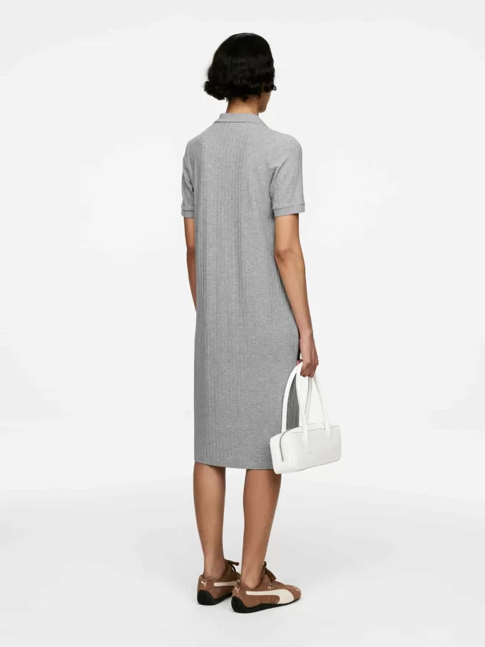 Vestido polo de punto de canalé