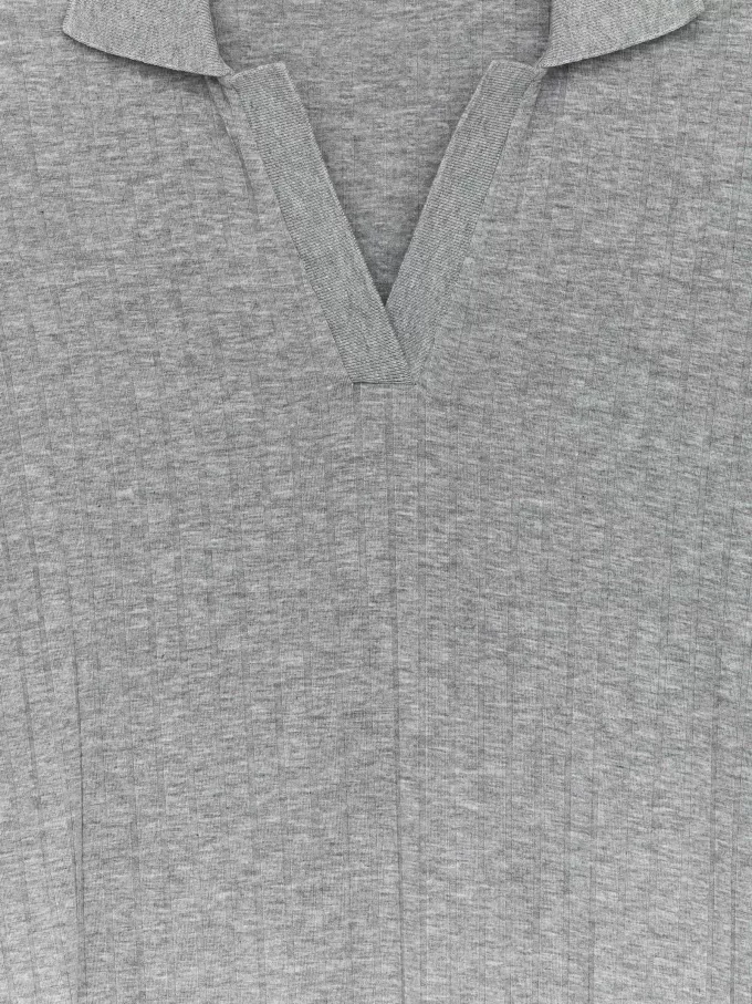 Vestido polo de punto de canalé