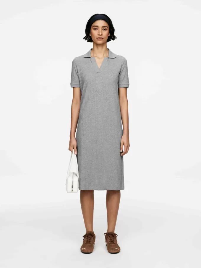 Vestido polo de punto de canalé