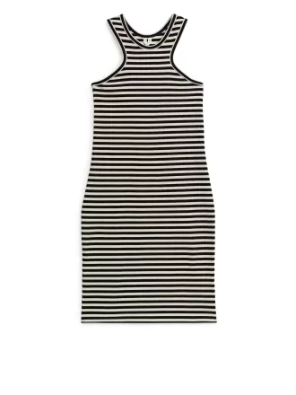 Vestido sin mangas de canalé