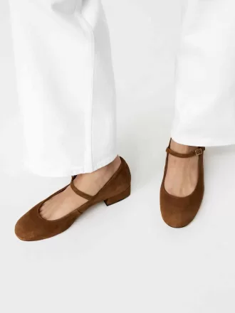 Zapatos de tacón Mary Jane de ante Zapatos de tacón Mary Jane de ante