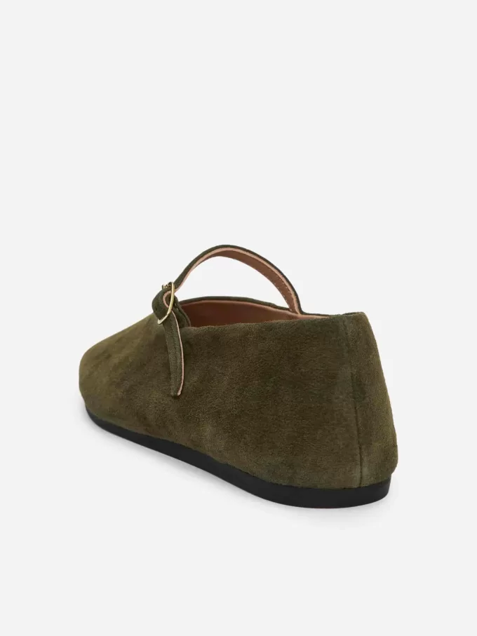 Zapatos planos merceditas de ante Zapatos planos merceditas de ante