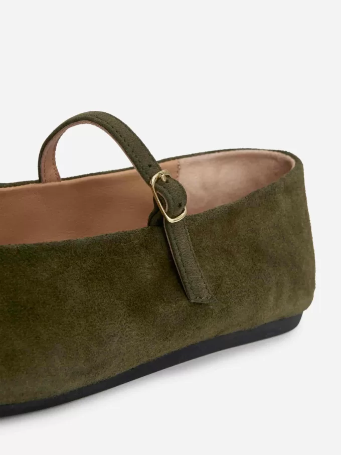 Zapatos planos merceditas de ante Zapatos planos merceditas de ante